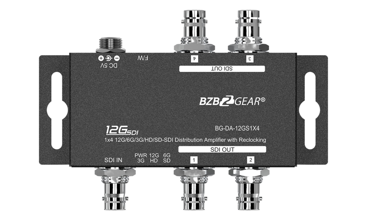 4K UHD 12G-SDI 1x4 Splitter/Distribution Amplifier