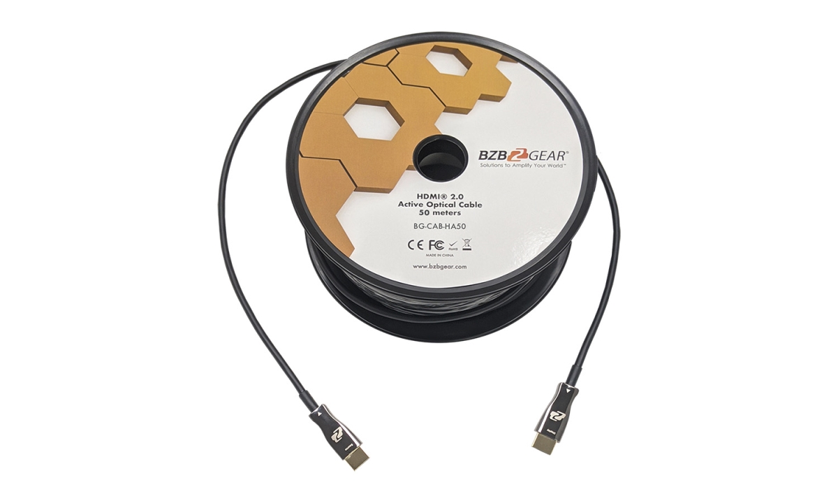 Picture of BZB Gear BG-CAB-HA50 HDMI 2.0 18Gbps 4K Active Optical Cable - 164 ft.