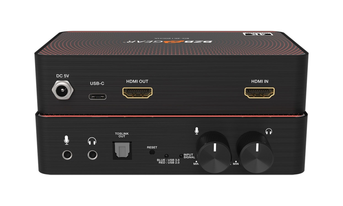BG-4K120CHA USB-C 4K120 Video Capture Card Box with Scaler & HDMI 2.1 Loop Out & Audio & HDR10 to SDR Conversion Support