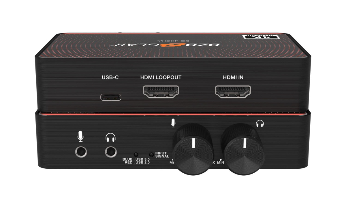 BG-4KCHA USB-C 4K60 Video Capture Card Box with Scaler & HDMI 2.0 Loop Out & Audio & HDR10 to SDR Conversion Support