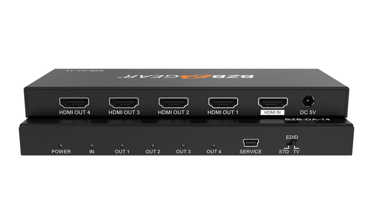 Picture of Bzbgear BG-DA-14 1x4 4K UHD HDMI Splitter with HDR & 3D Support
