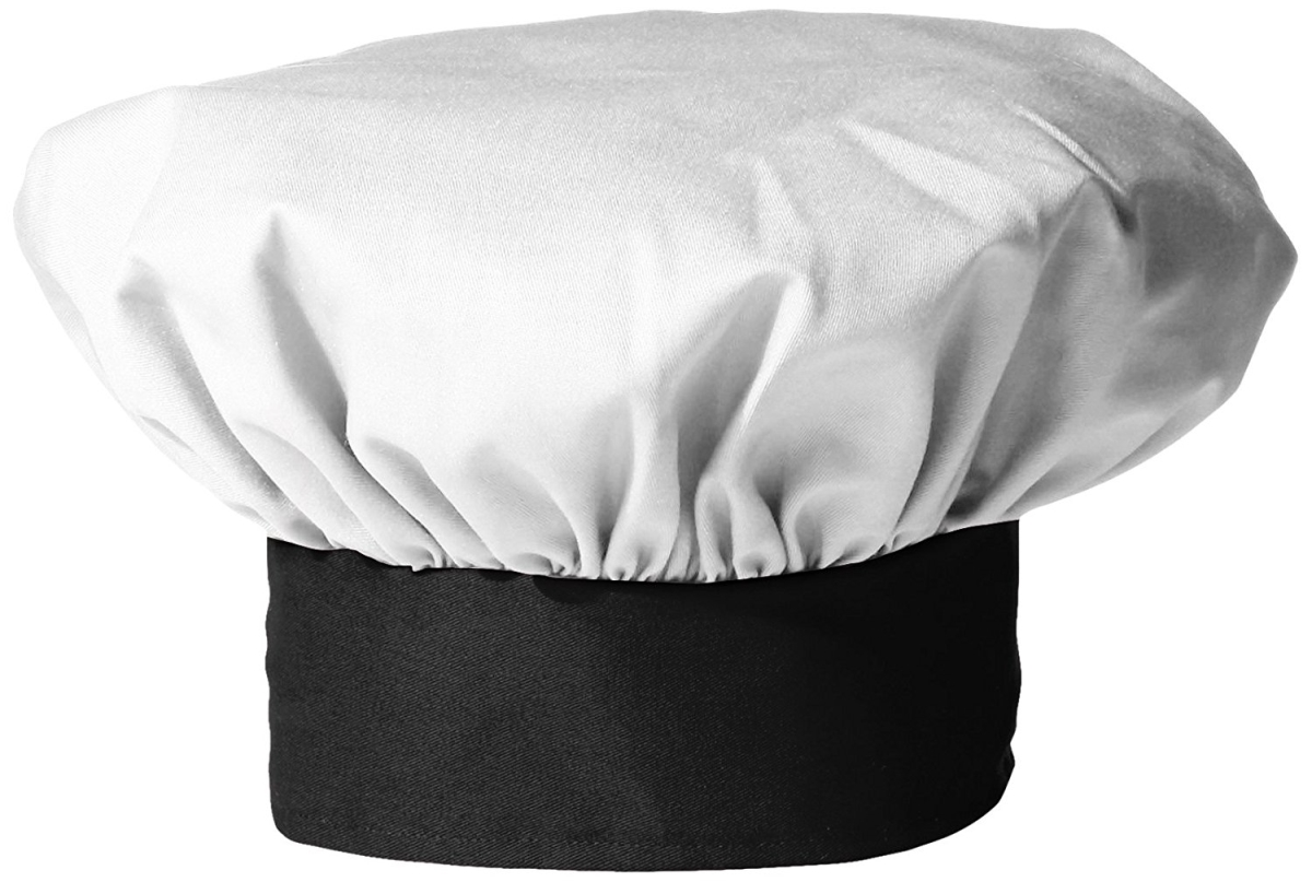 Picture of Uncommon Threads 0150-4500 Chef Hat Twill in White/Black 