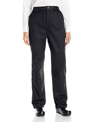 Picture of Vtex 4020-3308 Uncommon Threads Womens Executive Chef Pant, Black & White Pin Stripe - 4XL
