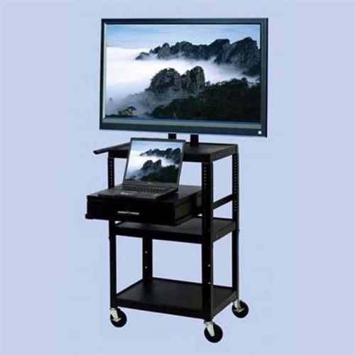 Picture of VTI Manufacturing FSC4226E 26 in. - 42 in. adjustable cart with front & back pull out shelf