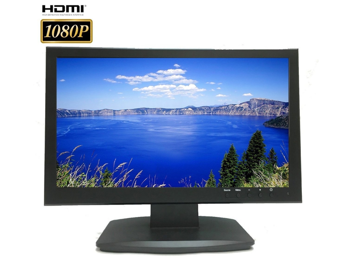 19 in. LCD & LED Security Monitor, Black