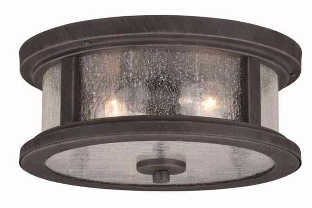 Picture of Vaxcel International T0290 13 in. Cumberland Outdoor Flush Mount, Rust Iron