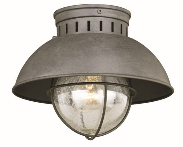Picture of Vaxcel International T0264 10 in. Harwich Outdoor Flush Mount, Textured Gray