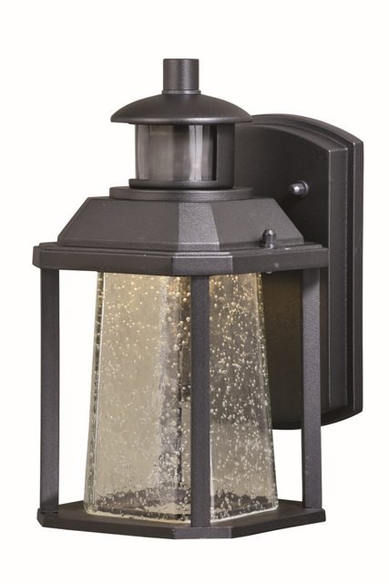 Picture of Vaxcel International T0321 11W 5.5 in. Freeport Dualux LED Outdoor Wall Light Textured Black, Clear Seeded Glass