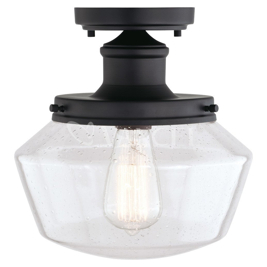 Picture of Vaxcel International T0546 10 in. Collins Outdoor Flush Mount, Matte Black
