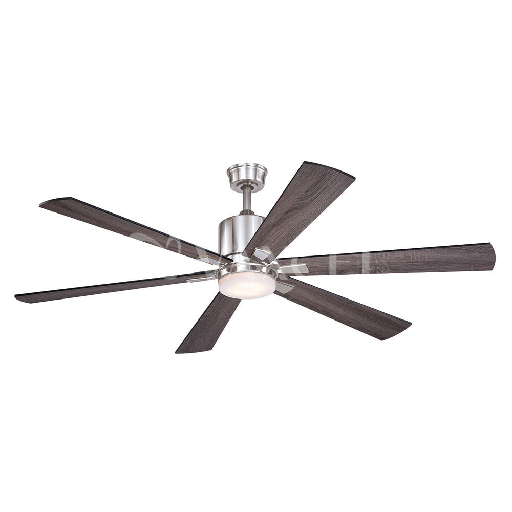 F0078 60 in. Wheelock LED Ceiling Fan, Satin Nickel -  VAXCEL