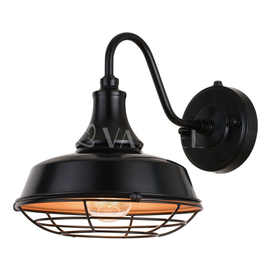 9 in. Dorado Outdoor Cage Wall Light, Dark Bronze & Light Gold