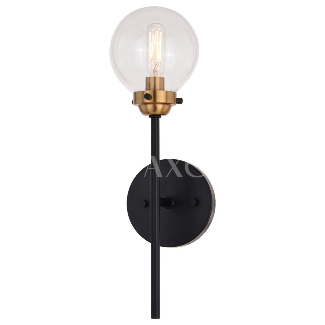 Picture of Vaxcel International W0395 Orbit 1 Light Wall Light&#44; Oil Rubbed Bronze & Muted Brass