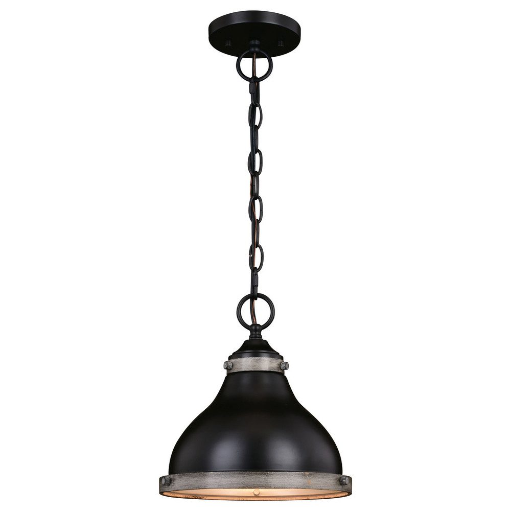 P0367 10 in. Sheffield Pendant, New Bronze & Distressed Ash with Light Silver Inner -  VAXCEL