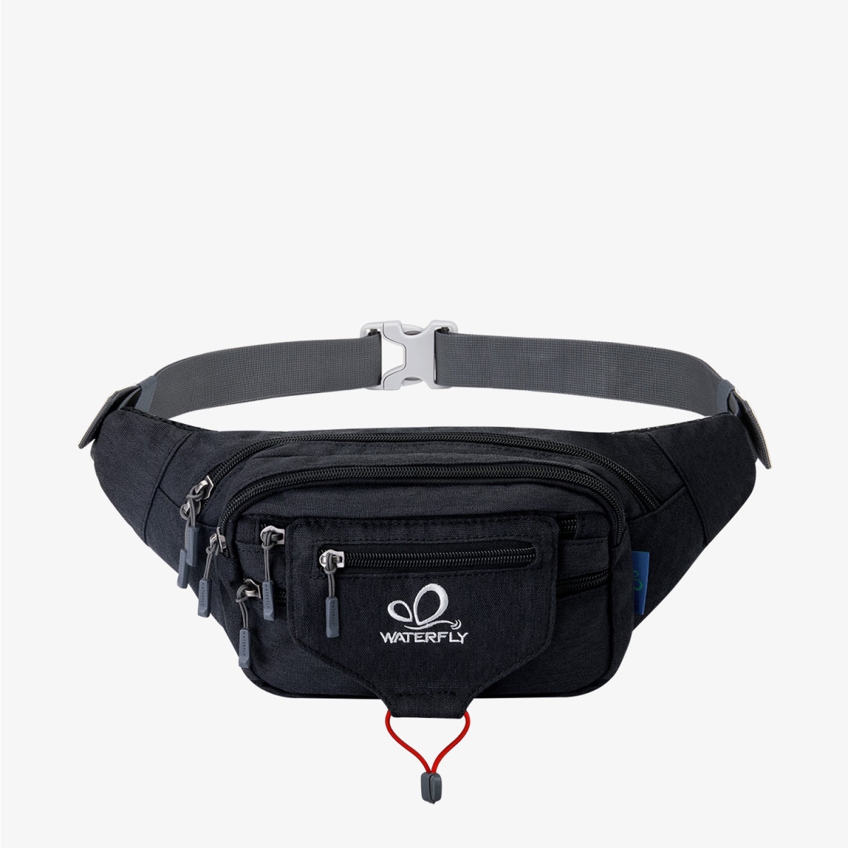 ONJ02-01N Unisex Utility Multi-pocket Waist Bag, Black
