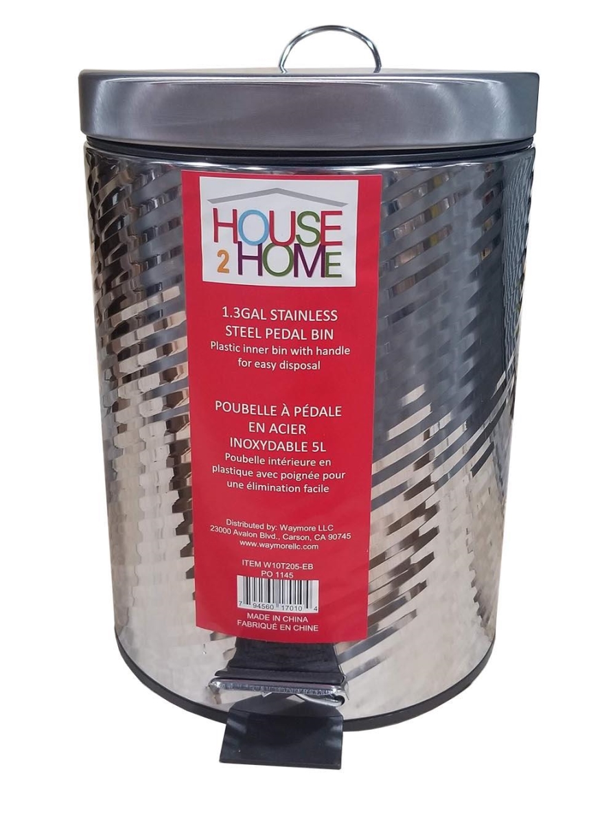 W10T205-EB 5 L Stainless Steel Pedal Waste Bin