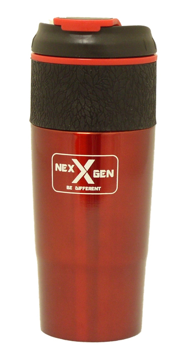 Picture of NexGen C02M984-R 16 oz Stainless Steel & Plastic Double Wall Travel Mug - Red