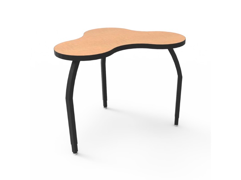 Wisconsin Bench ELO7804-EJASS-94 Elo Reef Table with Fusion Maple Laminate & 4 Junior Adjustable Smooth Silver Legs - 21-26 x 54 x 30 in.
