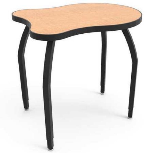 WB Manufacturing Elo Adapt Desk with 4 Adjustable Black Legs, Fusion Maple Laminate