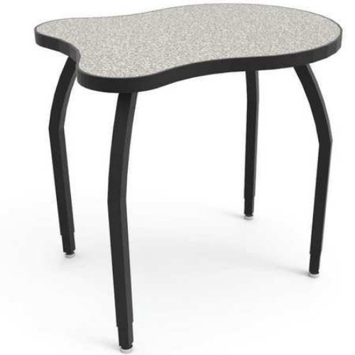 WB Manufacturing Elo Adapt Desk with 4 Adjustable Black Legs, Grey Nebula Laminate