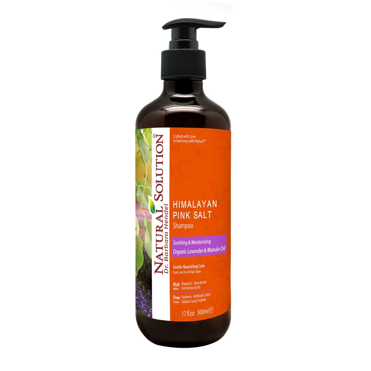 8604C Natural Solution Himalayan Pink Salt Shampoo - Lavender & Marual Oil, Orange & Black
