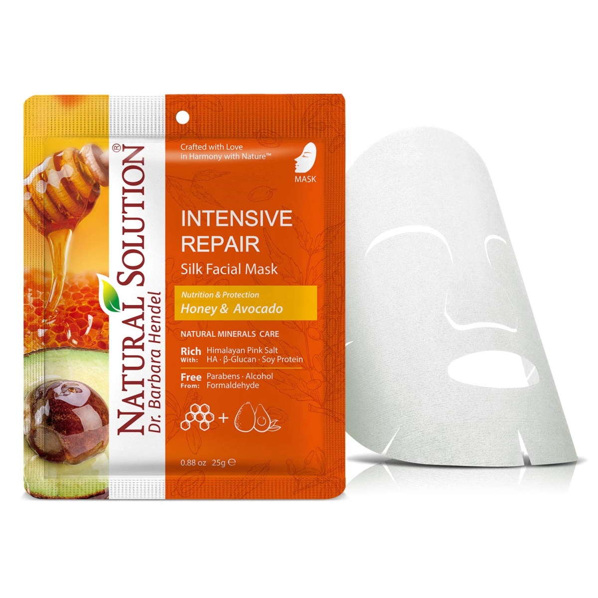 8234A Natural Solution Himalayan Pink Salt Facial Mask - Honey & Avocado