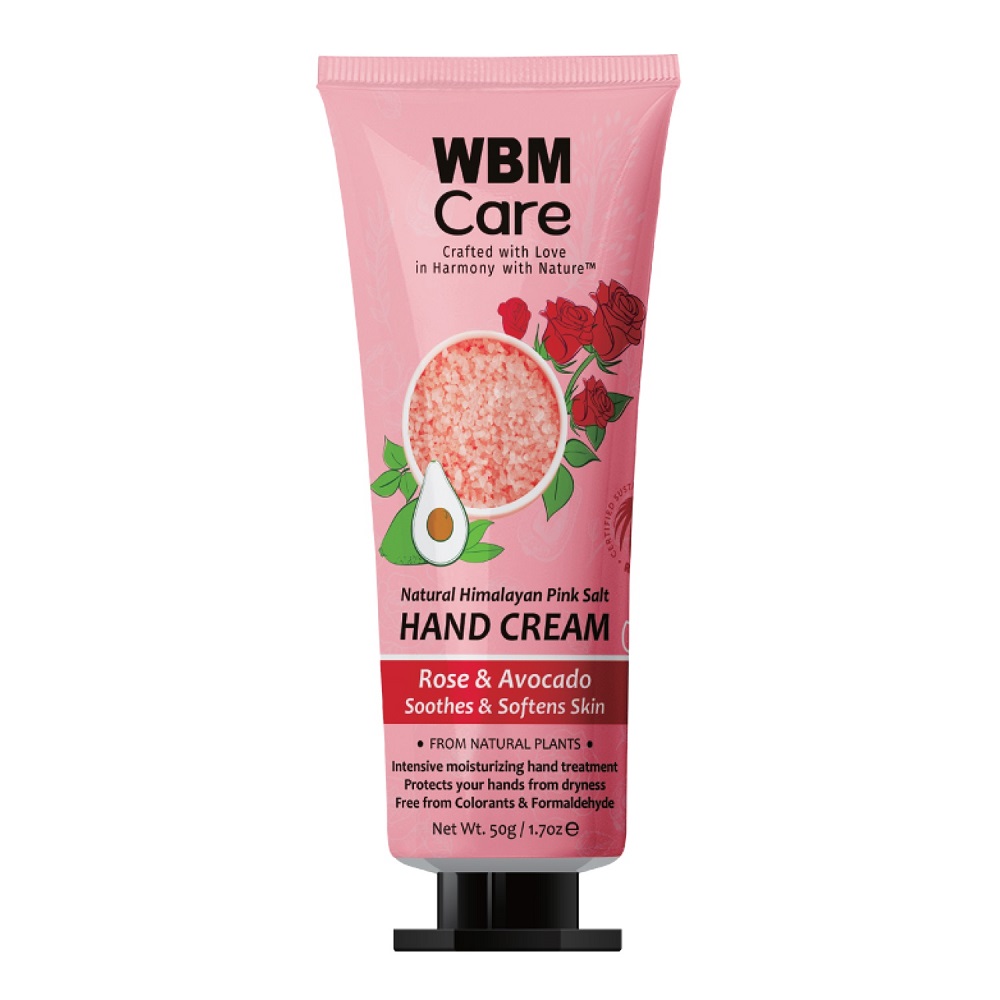 Picture of WBM Care 8231C 1.7 oz Natural Himalayan Pink Salt Hand Cream - Rose & Avocado Soothes & Softens Skin