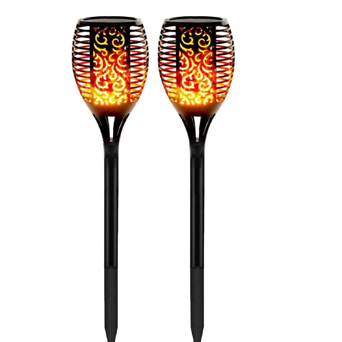 LE-04 Led Solar Flame Lawn Lamp - 2 Piece