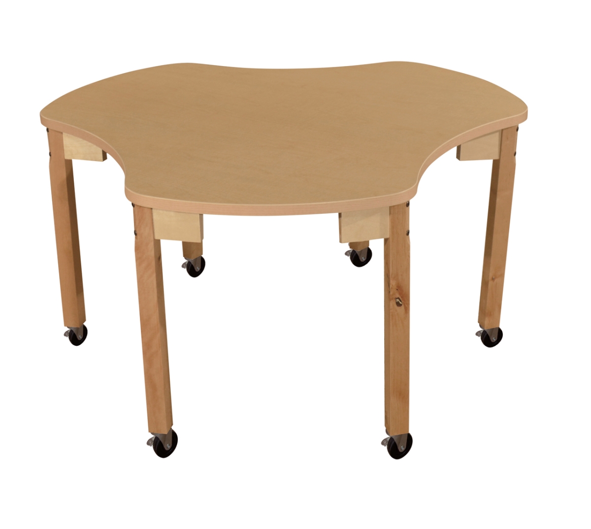 Picture of Wood Designs HPL4448C14C6 44 x 48 in. Mobile Synergy Union High Pressure Laminate Group Table with Hardwood Legs- 14 in.