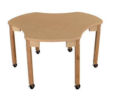Picture of Wood Designs HPL4448C20C6 44 x 48 in. Mobile Synergy Union High Pressure Laminate Group Table with Hardwood Legs- 20 in.