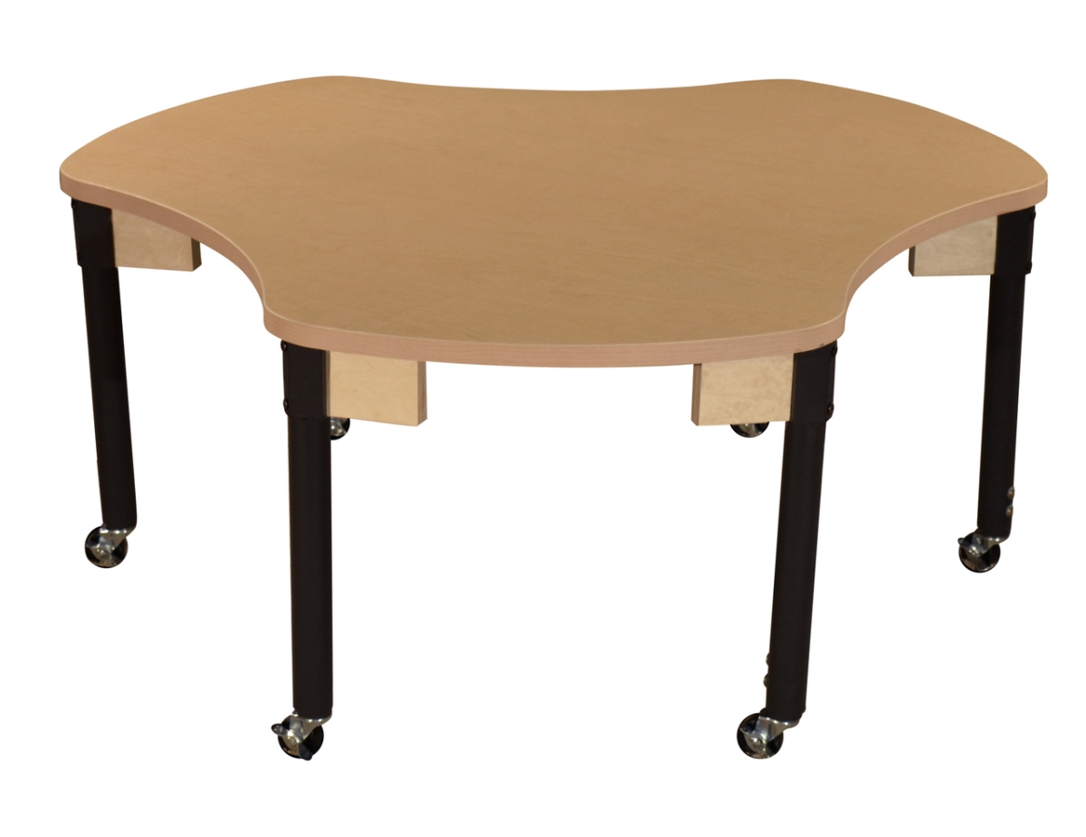 Picture of Wood Designs HPL4448CA1829C6 44 x 48 in. Mobile Synergy Union High Pressure Laminate Group Table with Adjustable Legs 20-31 in.