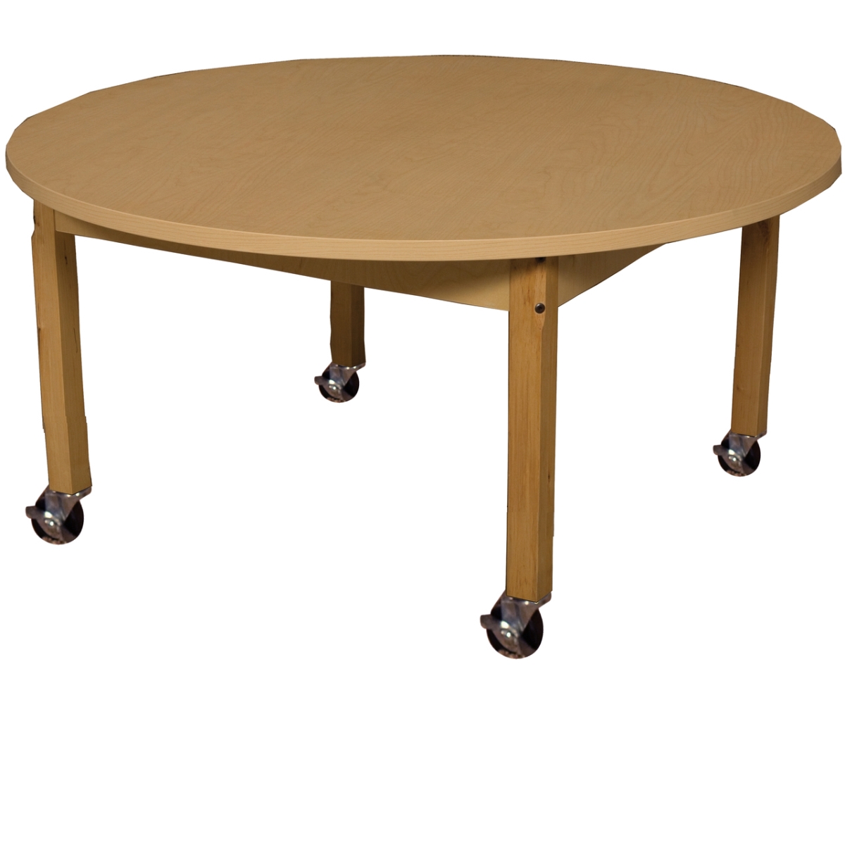 Picture of Wood Designs HPL42RNDA1829C6 42 in. Mobile Round High Pressure, Laminate Table with Adjustable Legs 20-31 in.