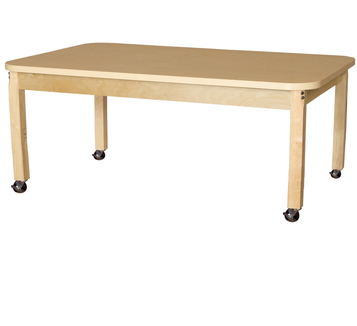 Picture of Wood Designs HPL366014C6 36 ft. x 60 in. Mobile Rectangle High Pressure, Laminate Table with Hardwood Legs-14 in.