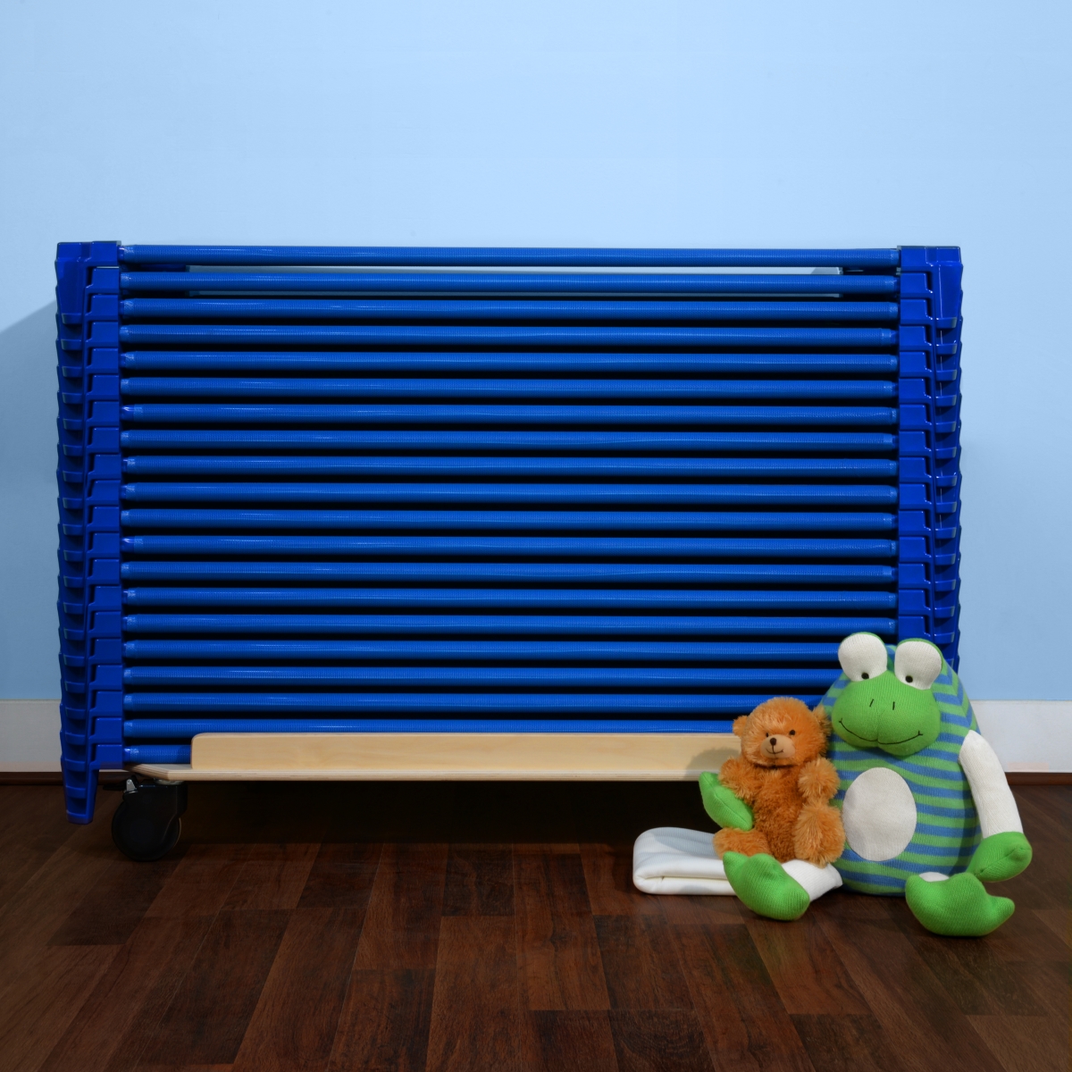 Picture of Wood Designs 990965 Cot Carrier with Twenty Assembled Cots&#44; Powdered Blue