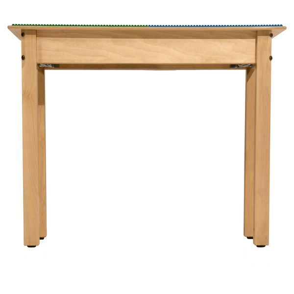 TPRET22-SBG Rectangle Play Table with Trough & 22 in. Legs & Lego Compatible Grid, Blue & Green