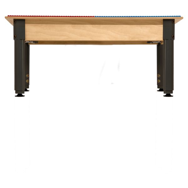 TPRETA1217-SRB Rectangle Play Table with Trough & Adjustable 12-17 in. Legs & Lego Compatible Grid, Red & Blue