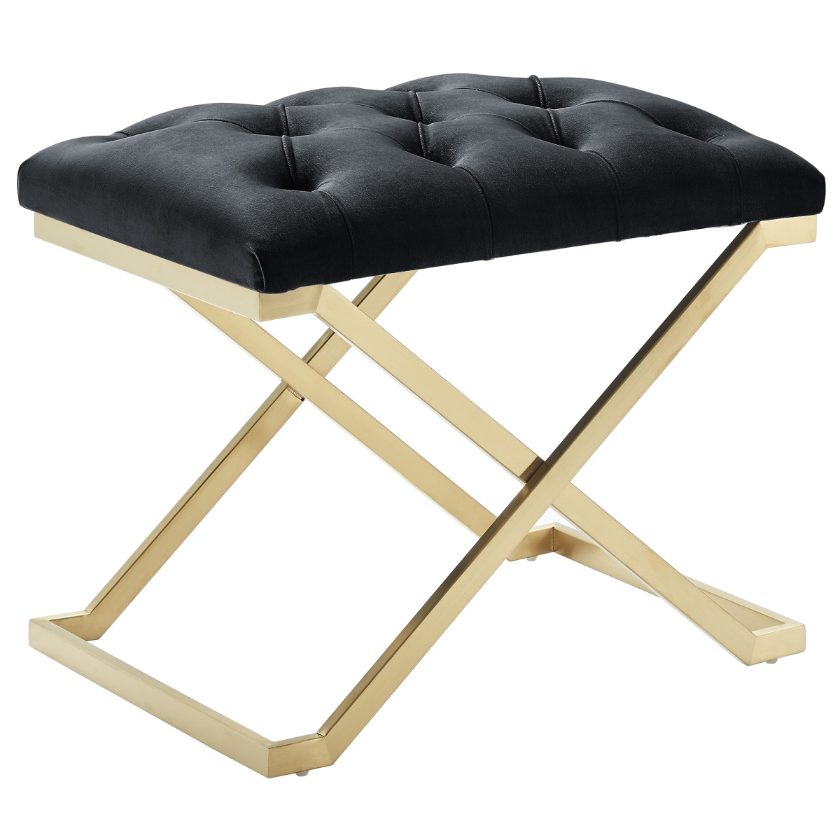22 x 15.75 x 17.25 in. Rada Bench in Black & Gold