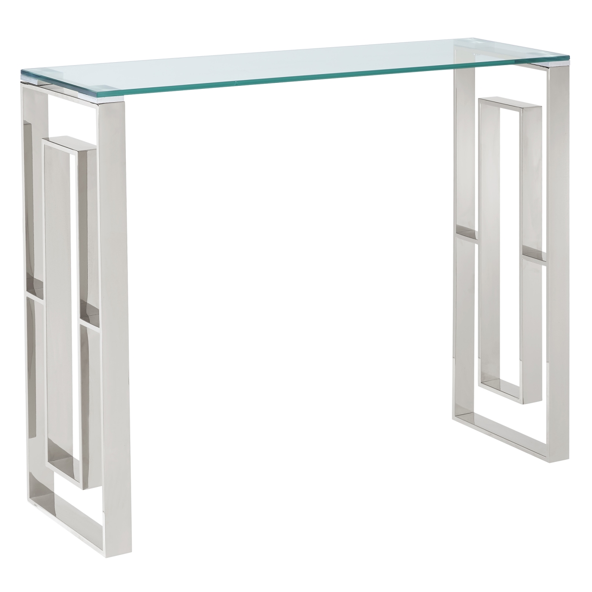 39.50 x 11.75 x 30.75 in. Eros Console & Desk in Silver