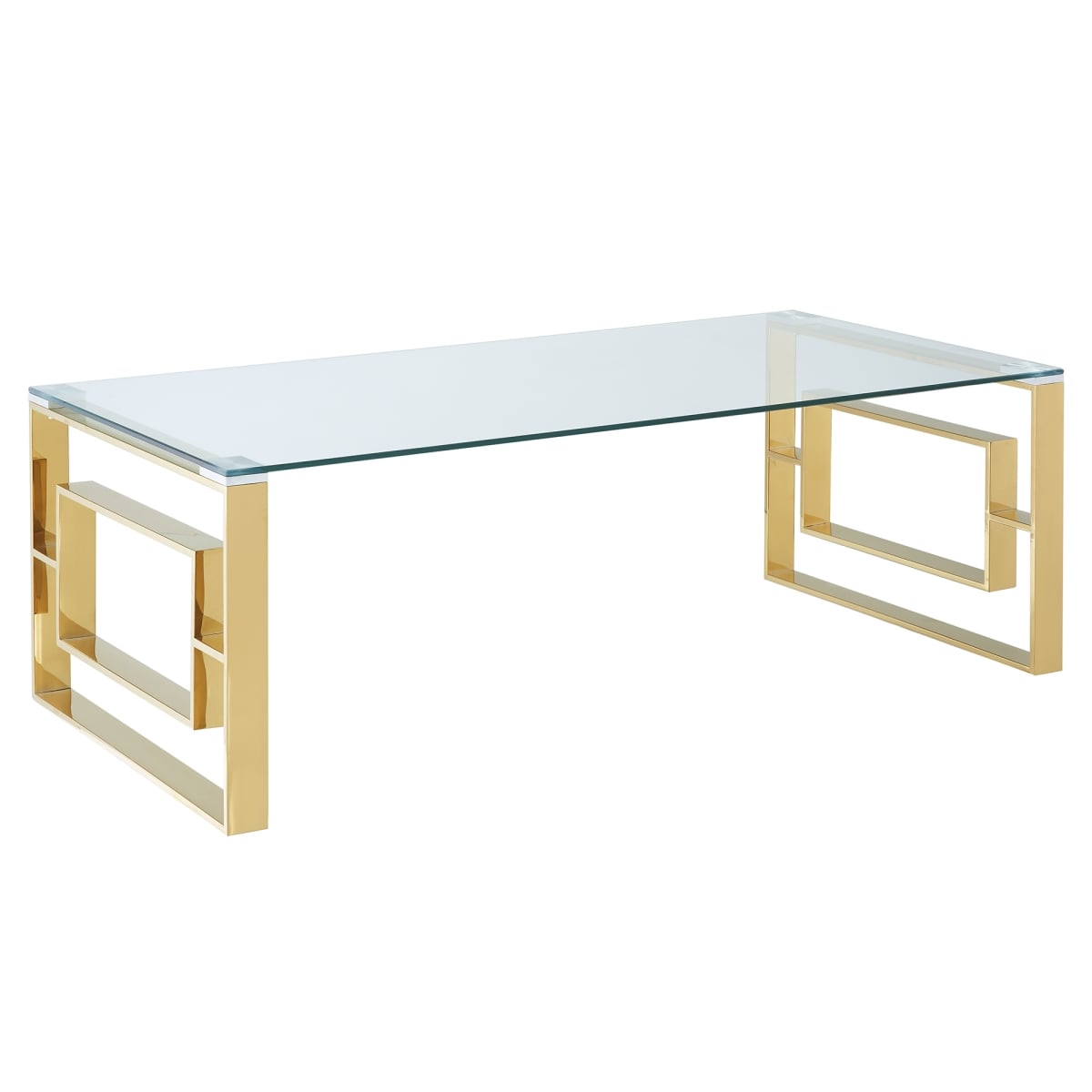 47.25 x 23.75 x 15.75 in. Eros Coffee Table in Gold