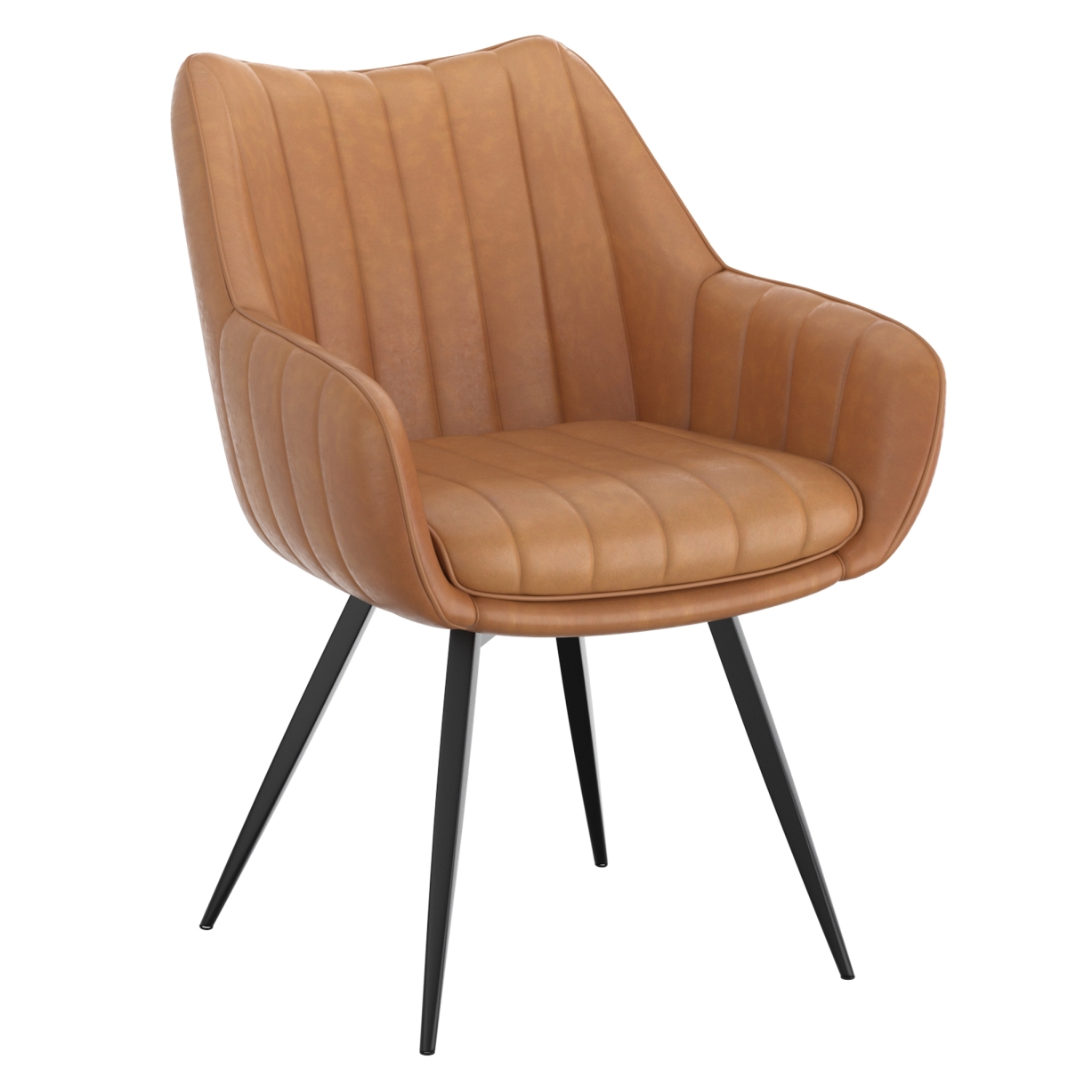 202-139CAM Talon Swivel Dining & Accent Chair, Camel & Black