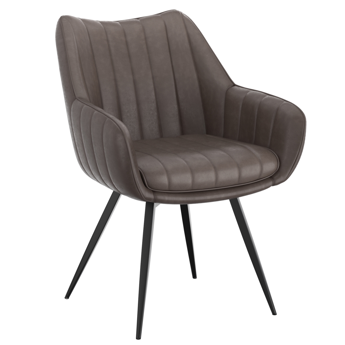 202-139CH Talon Swivel Dining & Accent Chair, Charcoal & Black