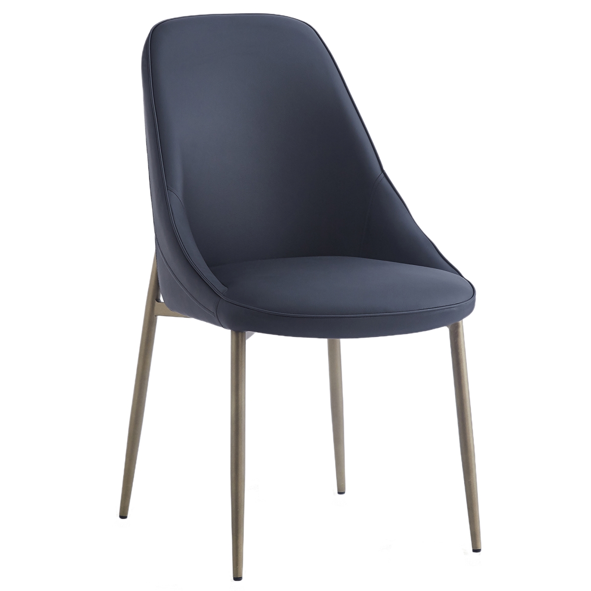202-636BK Cleo Dining Chair, Black & Aged Gold