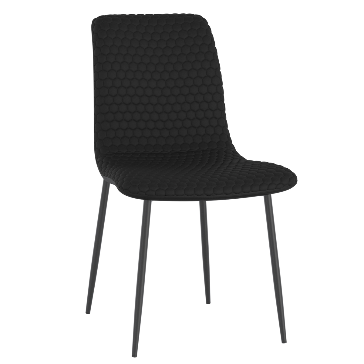 202-083BLK Brixx Dining Chair, Black Polyurethane & Black