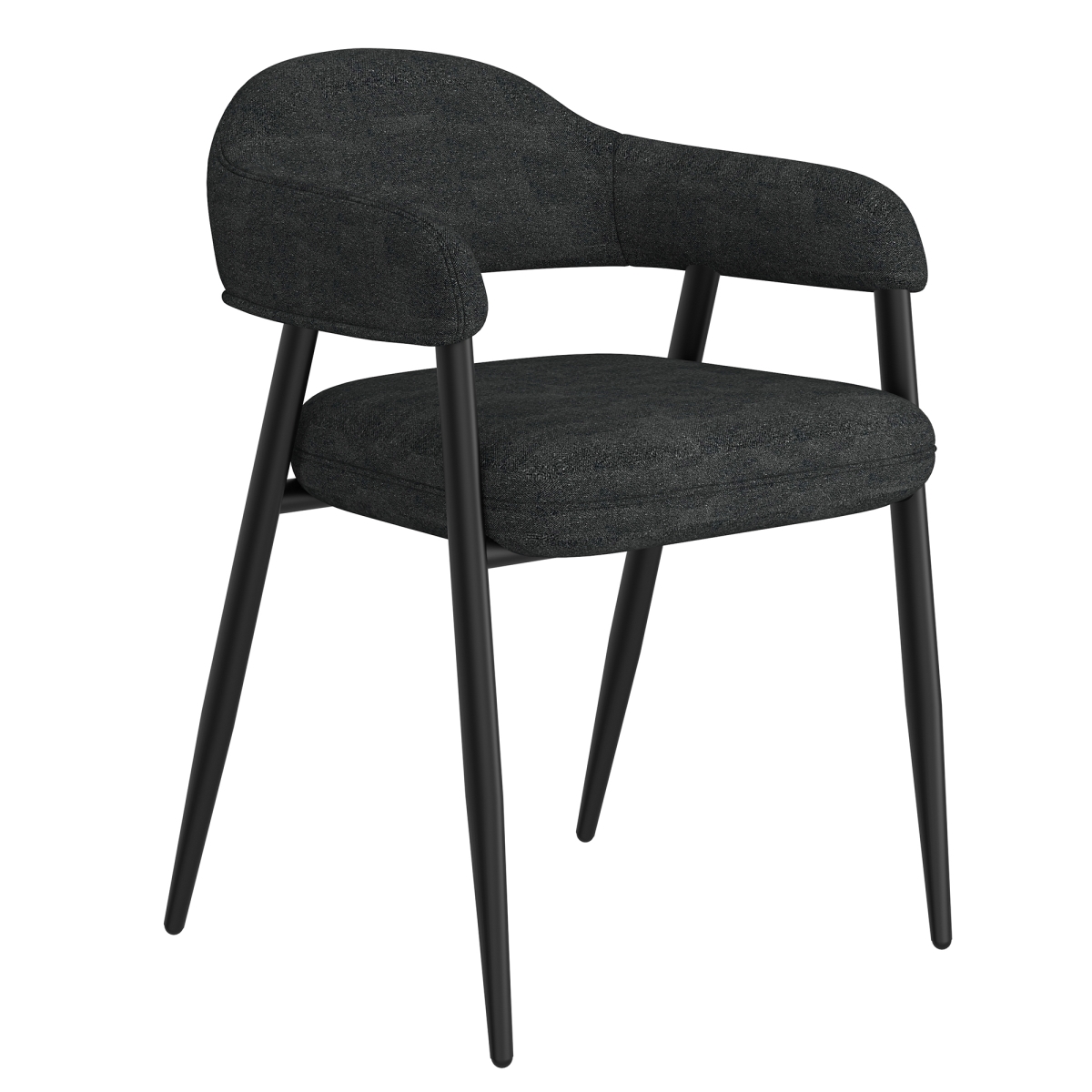 202-089CH Archer Dining Chair, Charcoal & Black
