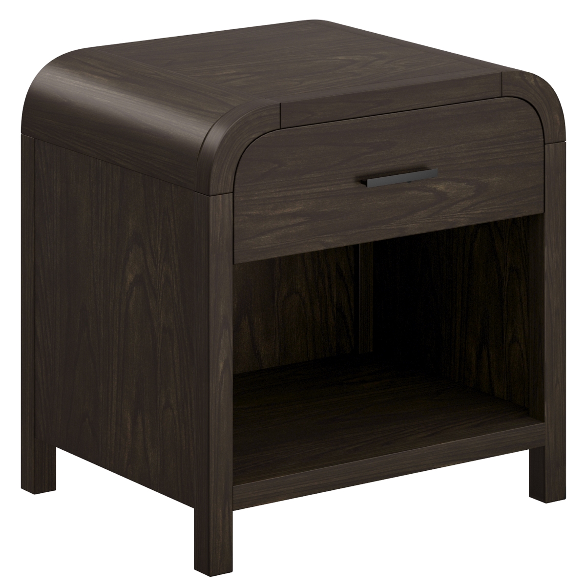 102-281DWT 24 x 19 x 24 in. Bowman 1 Drawer Accent Table, Dark Walnut