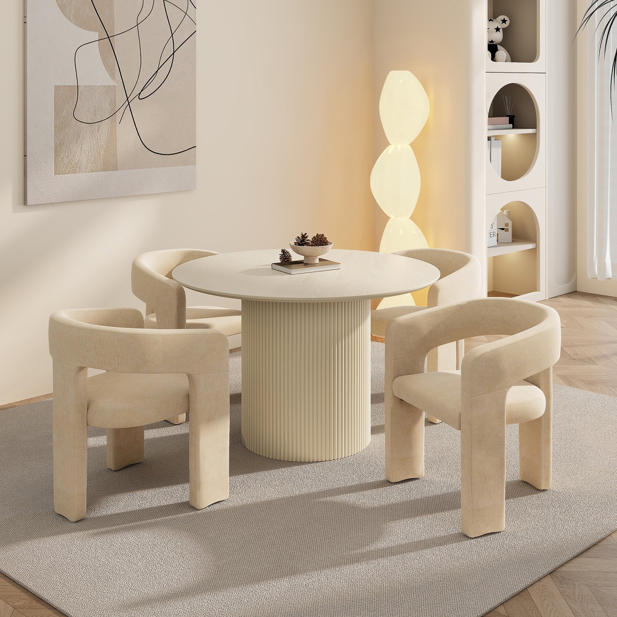 207-782IV-933BG Tovas Ivory Amara Beg Dining Set - 5 Piece