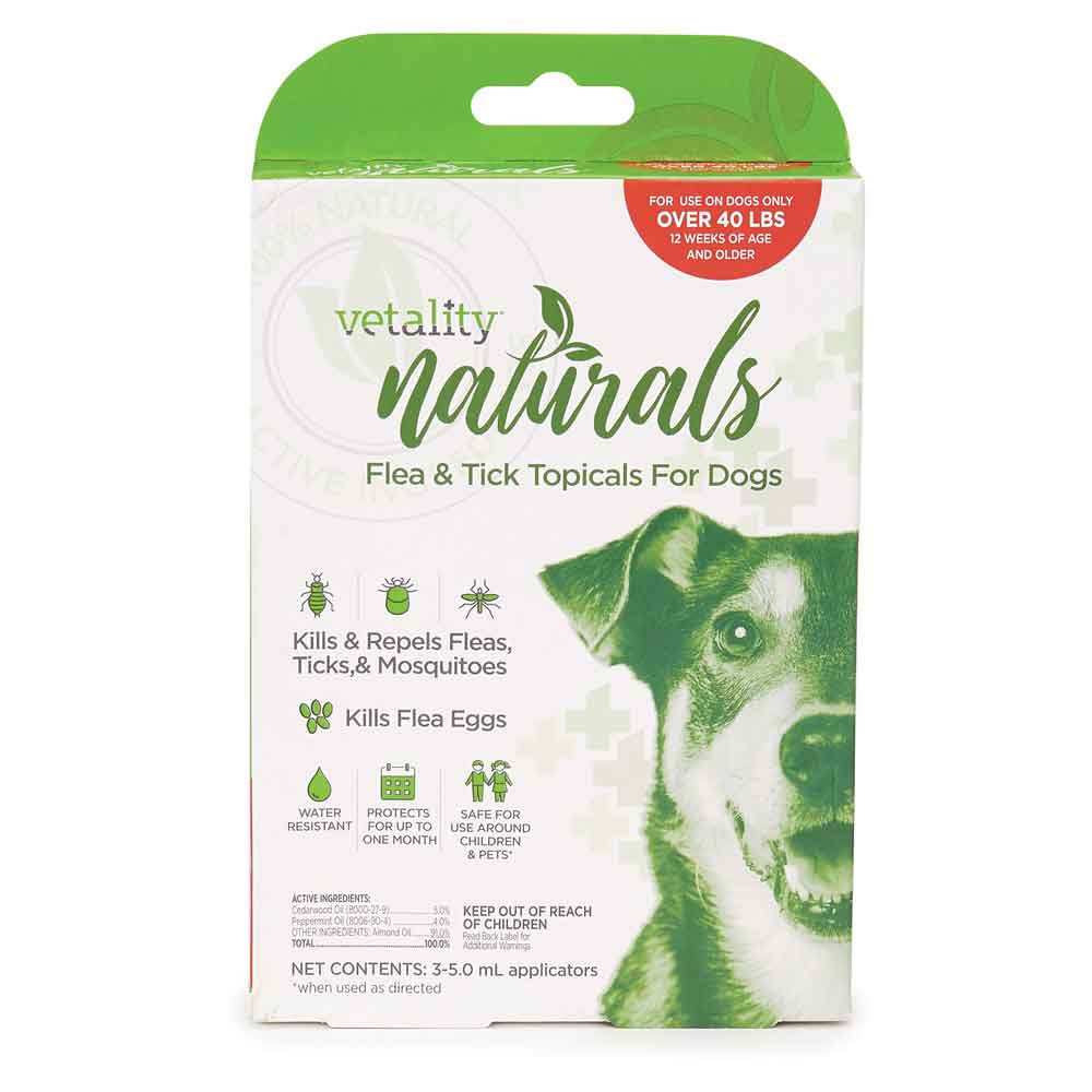 Picture of PetEdge ZX2550 40 40 lbs Vetality Naturals Flea & Tick Topicals for Dogs - 3 Months