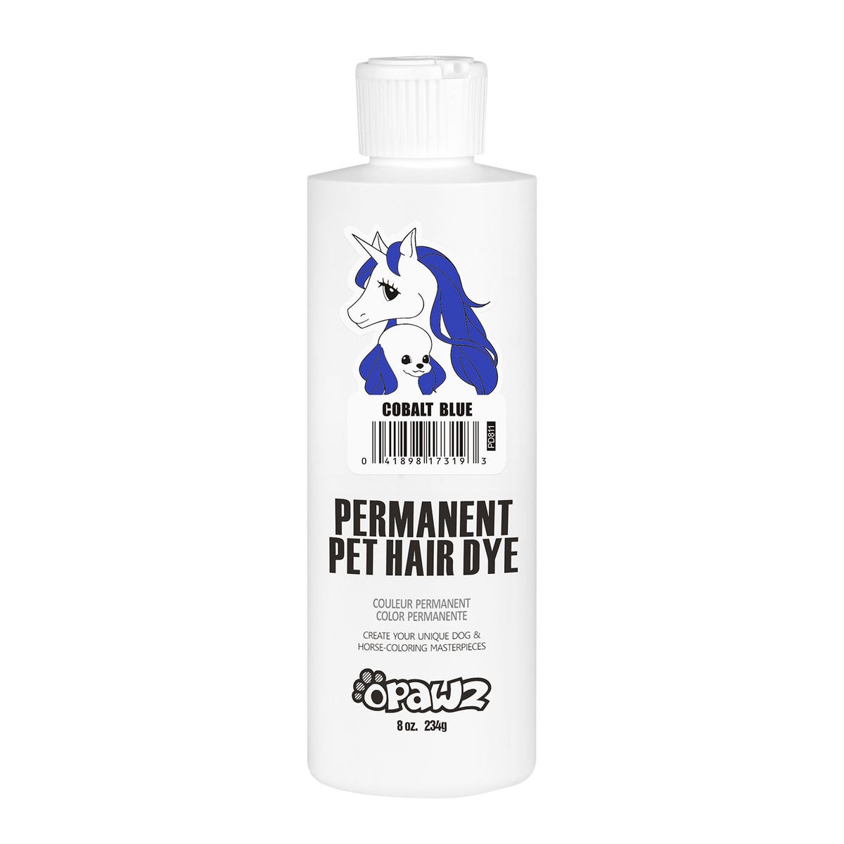 Picture of PetEdge ZX1604 08 191 8 oz Opawz Teddy Permanent Dog Hair Dye&#44; Cobalt Blue