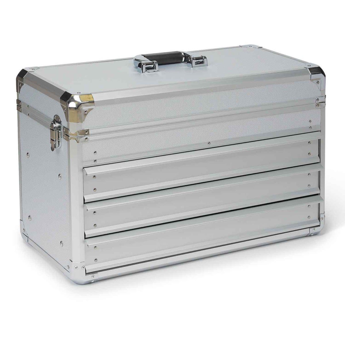 Picture of PetEdge TP5516 11 Master Grooming Tools 3-Drawer Storage Case&#44; Silver