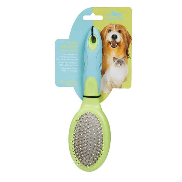 US3551 16 U-Groom Combo Soft Bristle Pin Brush