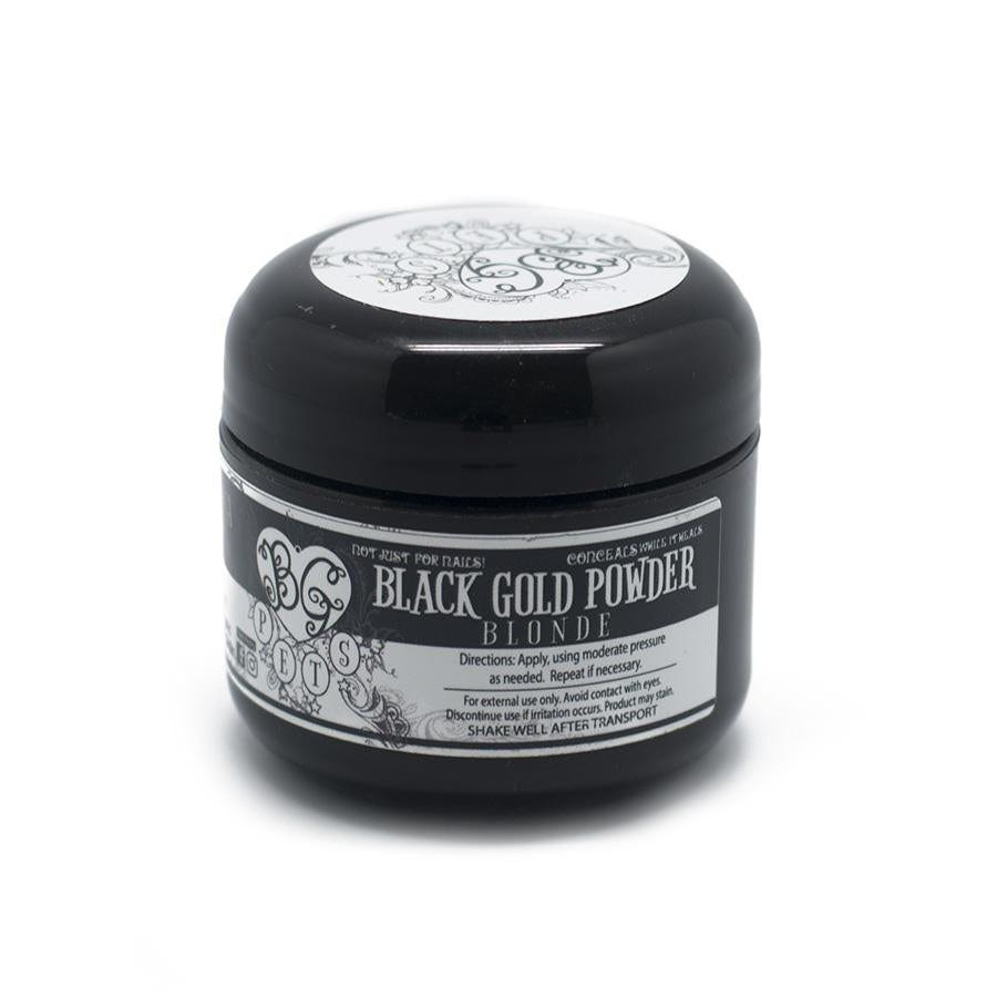 Picture of PetEdge BGB1CL 1 oz Clearance Pet Grooming Blonde Powder&#44; Black & Gold